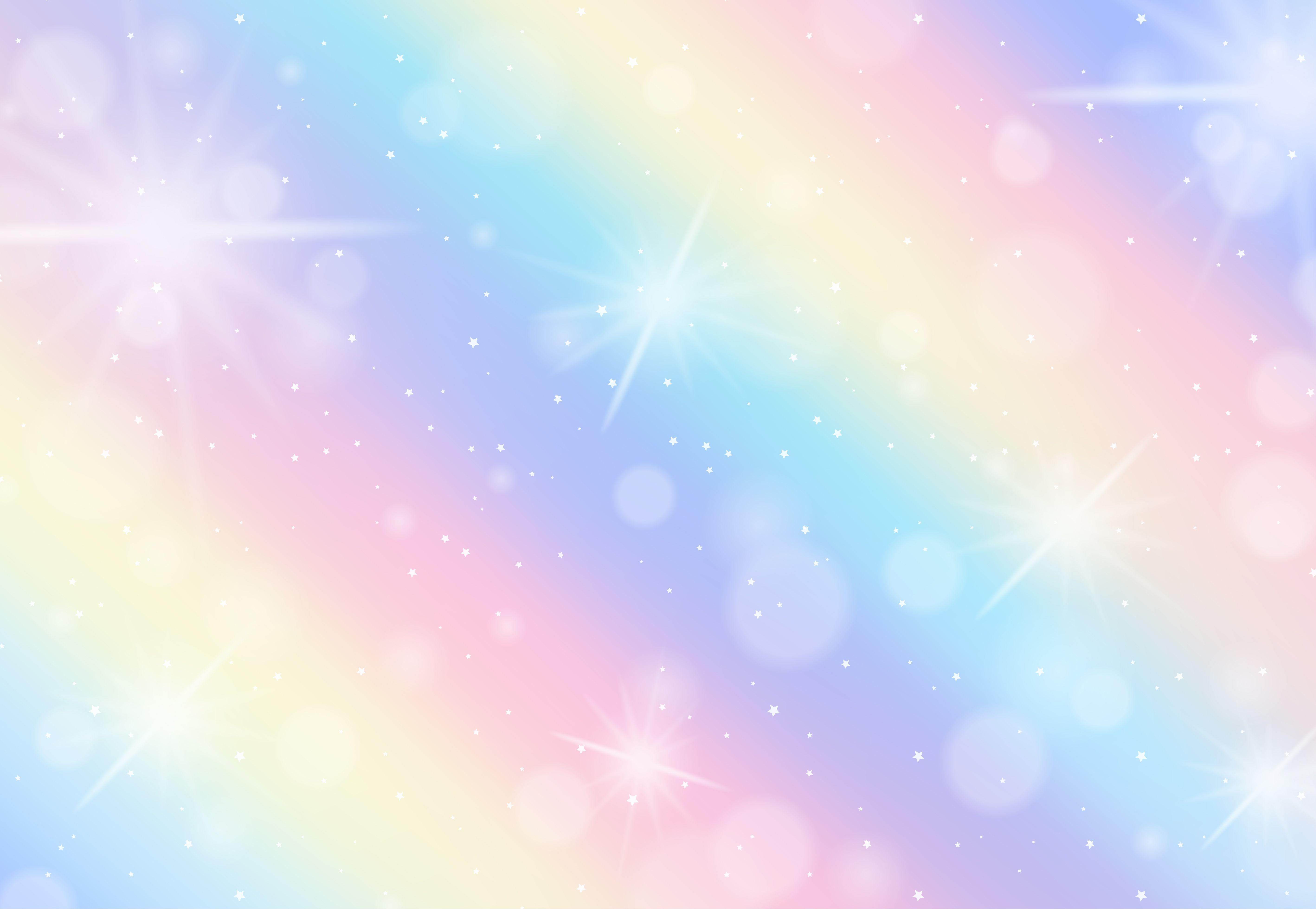 Cute Pastel Rainbow Background - IMAGESEE