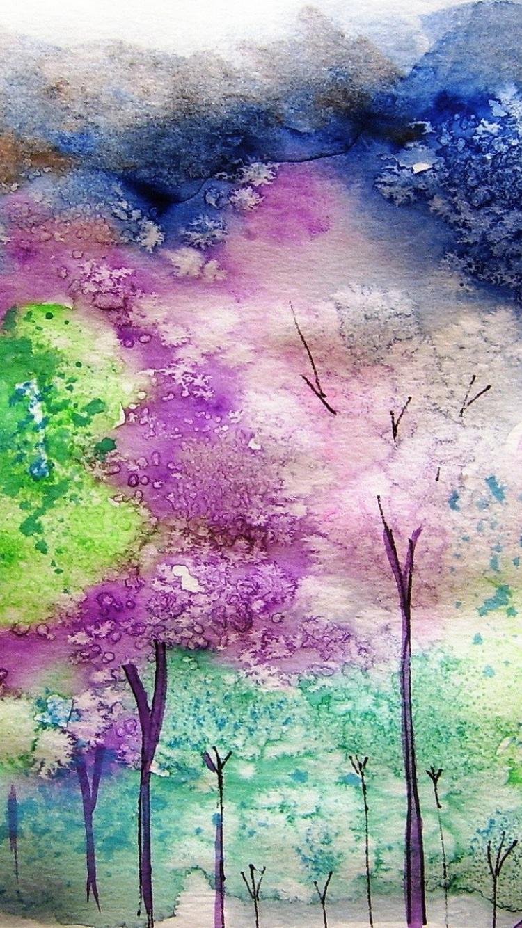 Watercolor purple flowers iPhone background  Flower iphone wallpaper  Floral wallpaper Flower wallpaper