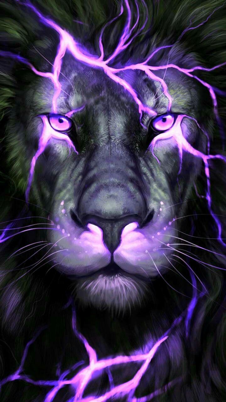 720x1280 Lightning Cool Tiger