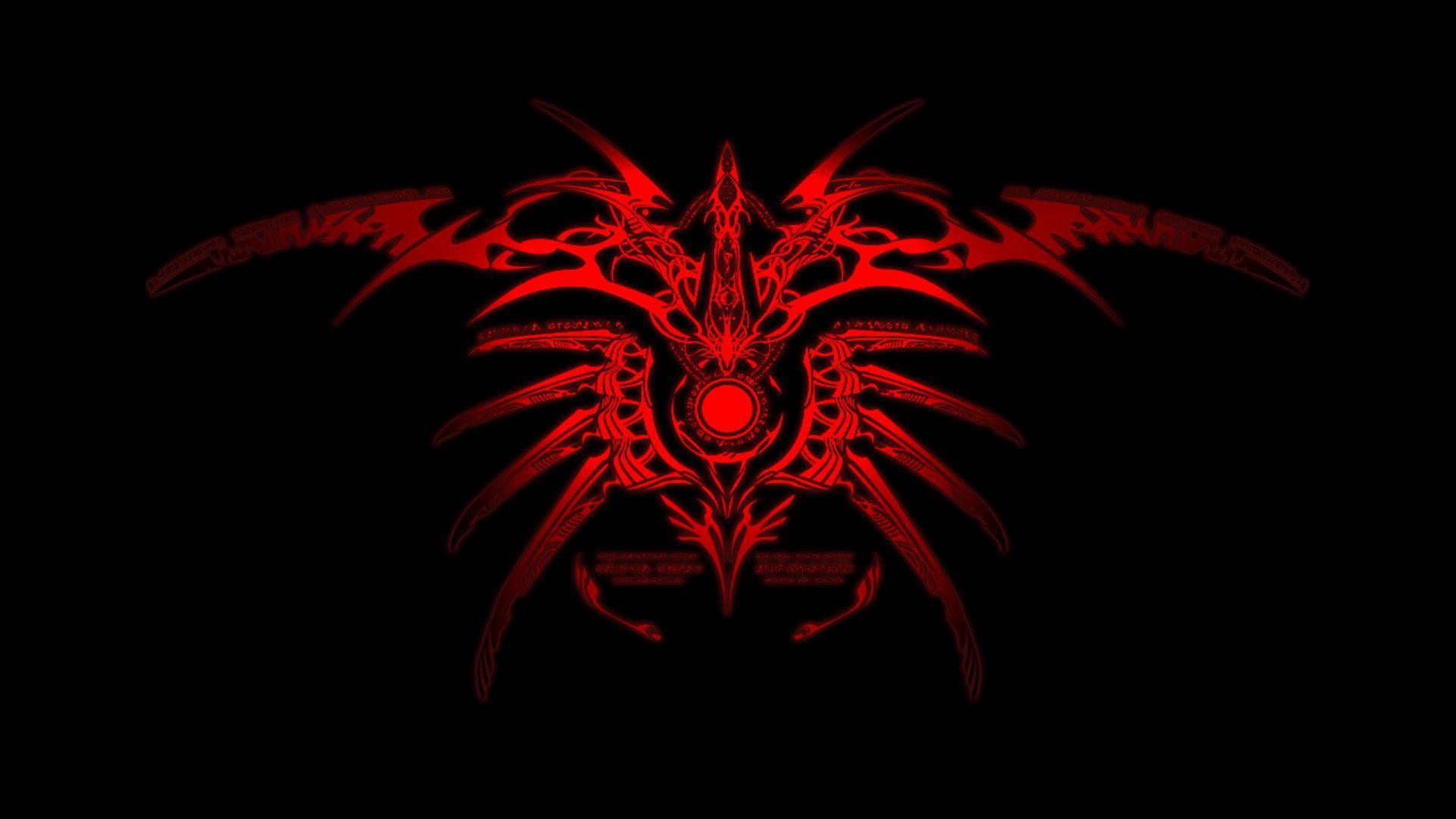 1920x1080 Fire Red and Black Wallpaper .