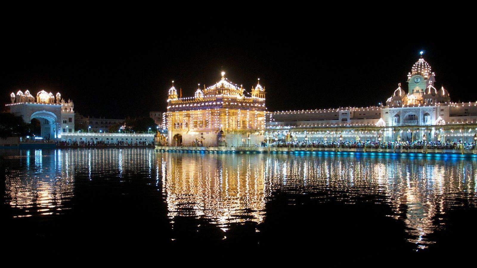 1600x900 Lighting Golden Temple Amritsar Wallpaper