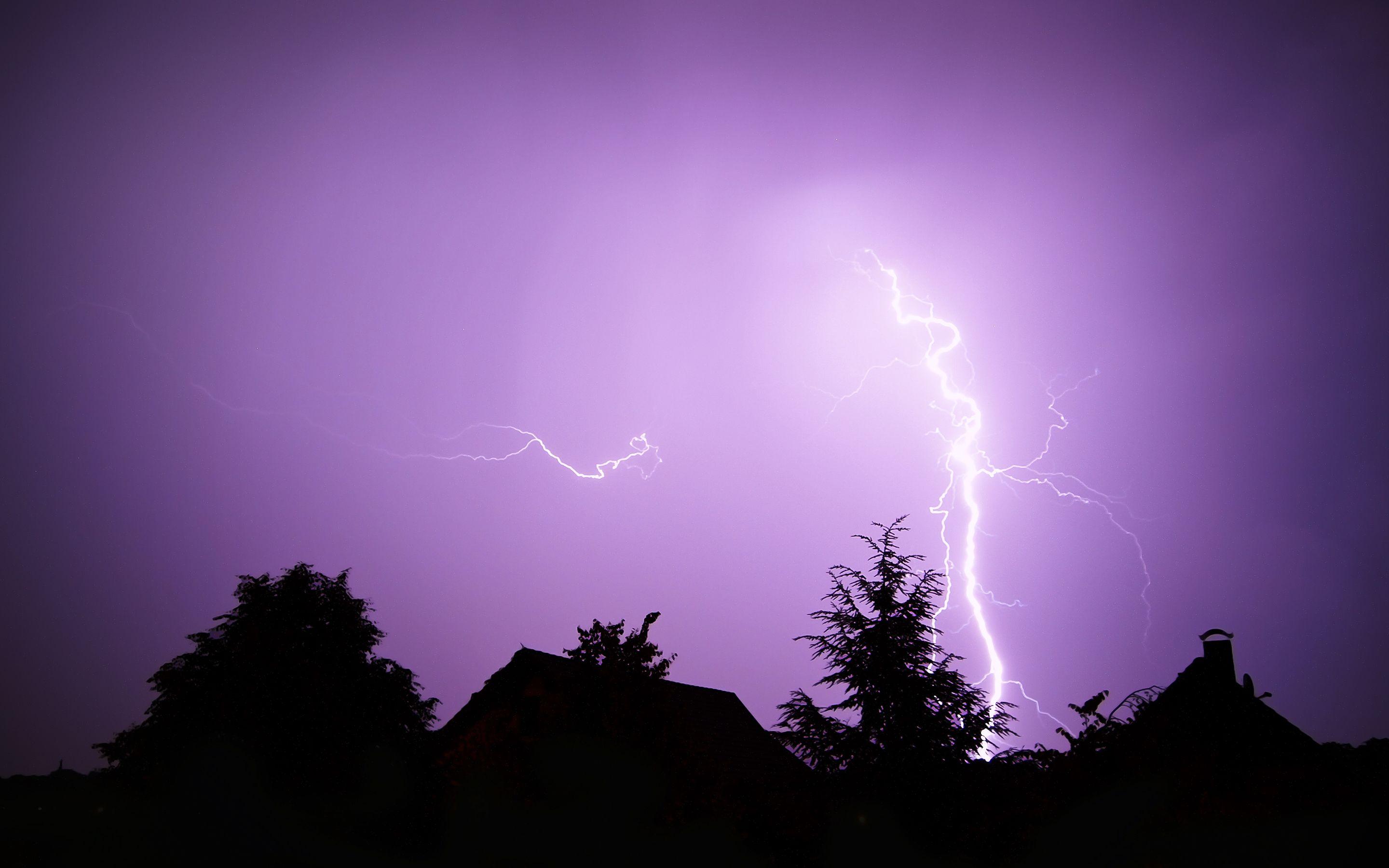 purple lightning background
