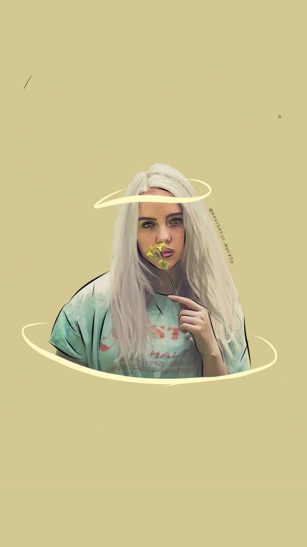 1024x1821 Aesthetic Billie Eilish Wallpaper .