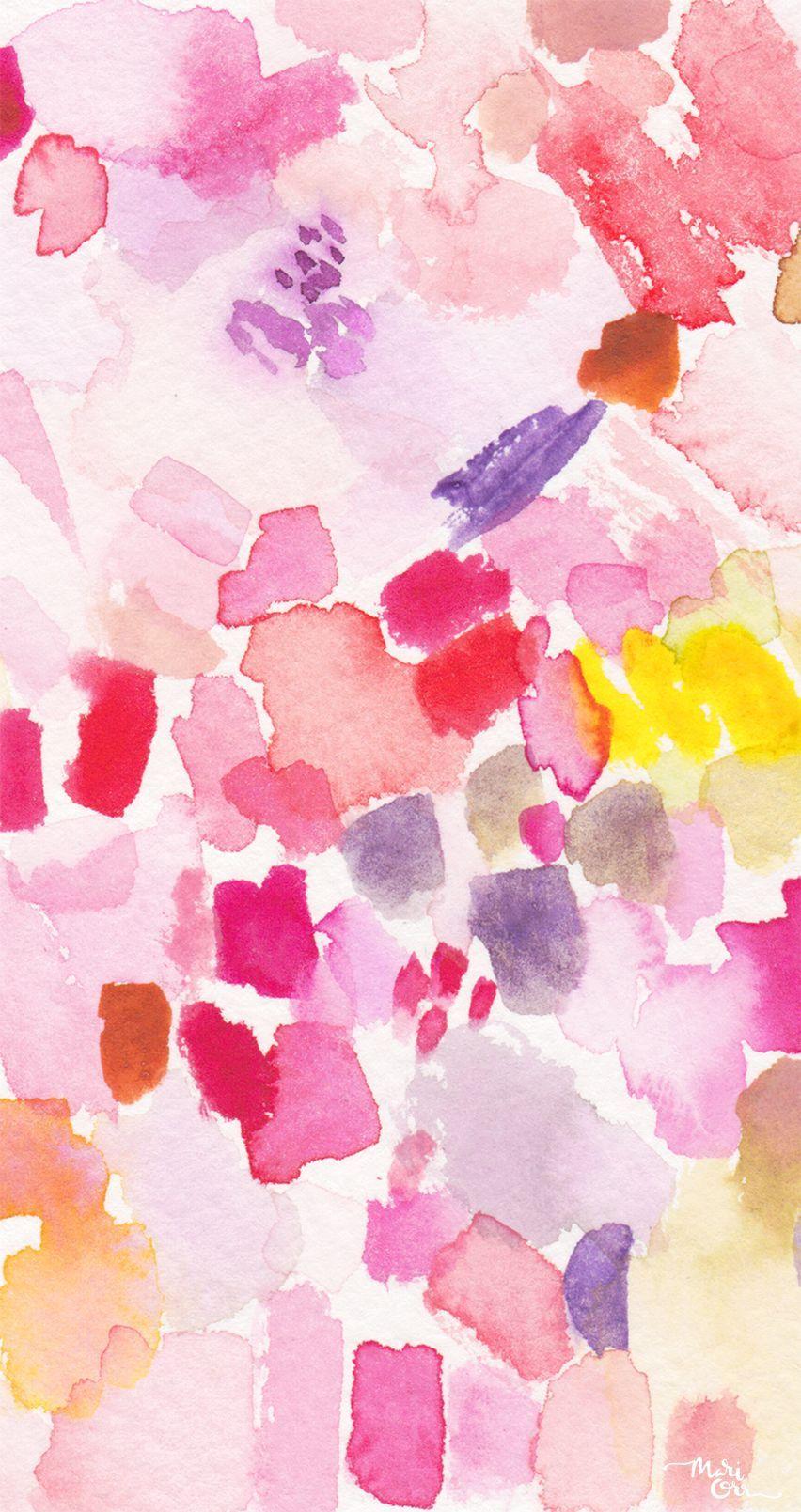 852x1609 Watercolor Brush iPhone Wallpaper. iPhone Wallpaper