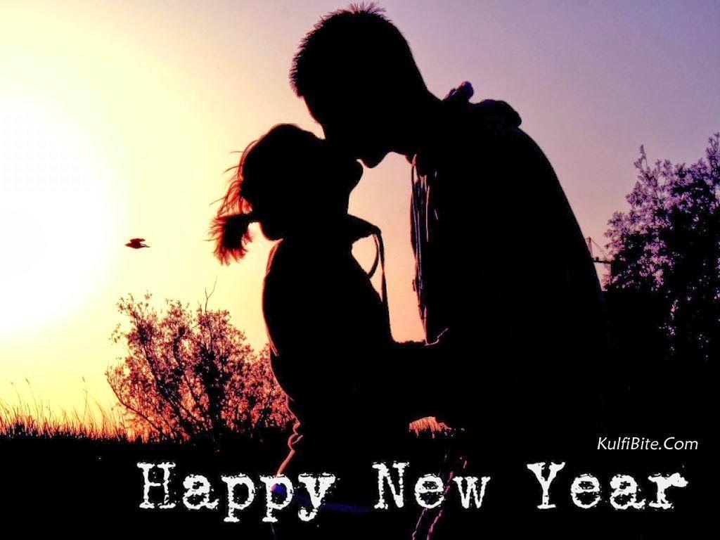 1024x768 Happy New Year Lip Kiss Wallpaper .