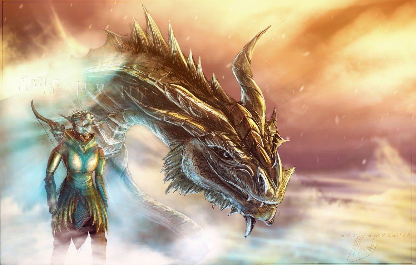 1332x850 Wallpaper dragon, art, dragonborn .