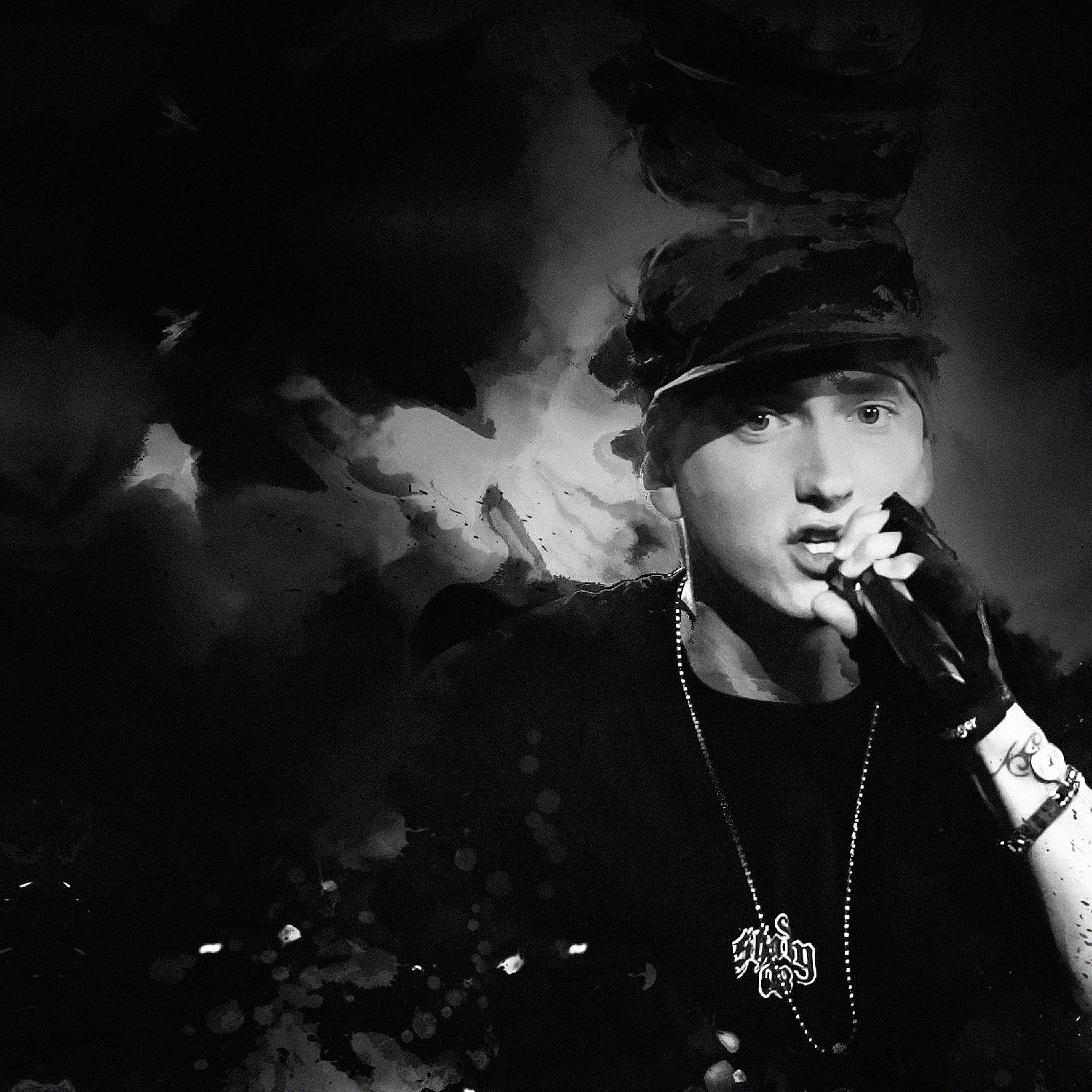 2732x2732 Wallpaper Eminem Music Face .