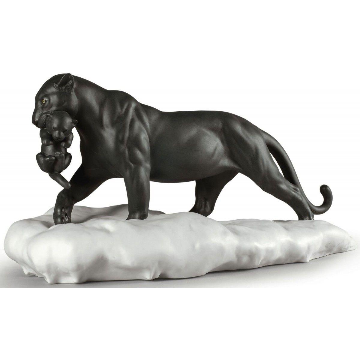 1200x1200 Lladro Black Panther with Cub Figurineunlimitedfurnituregroup.com · In stock