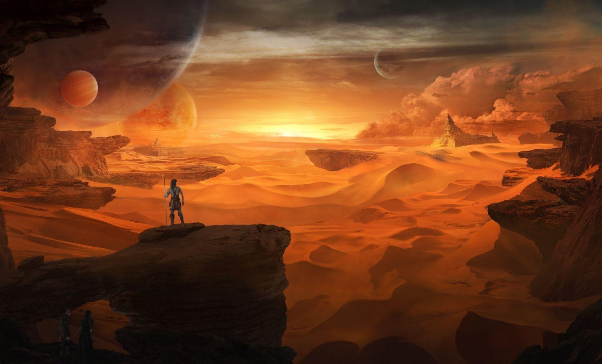 1920x1161 Rock Sand People Art City Desert Planet .million