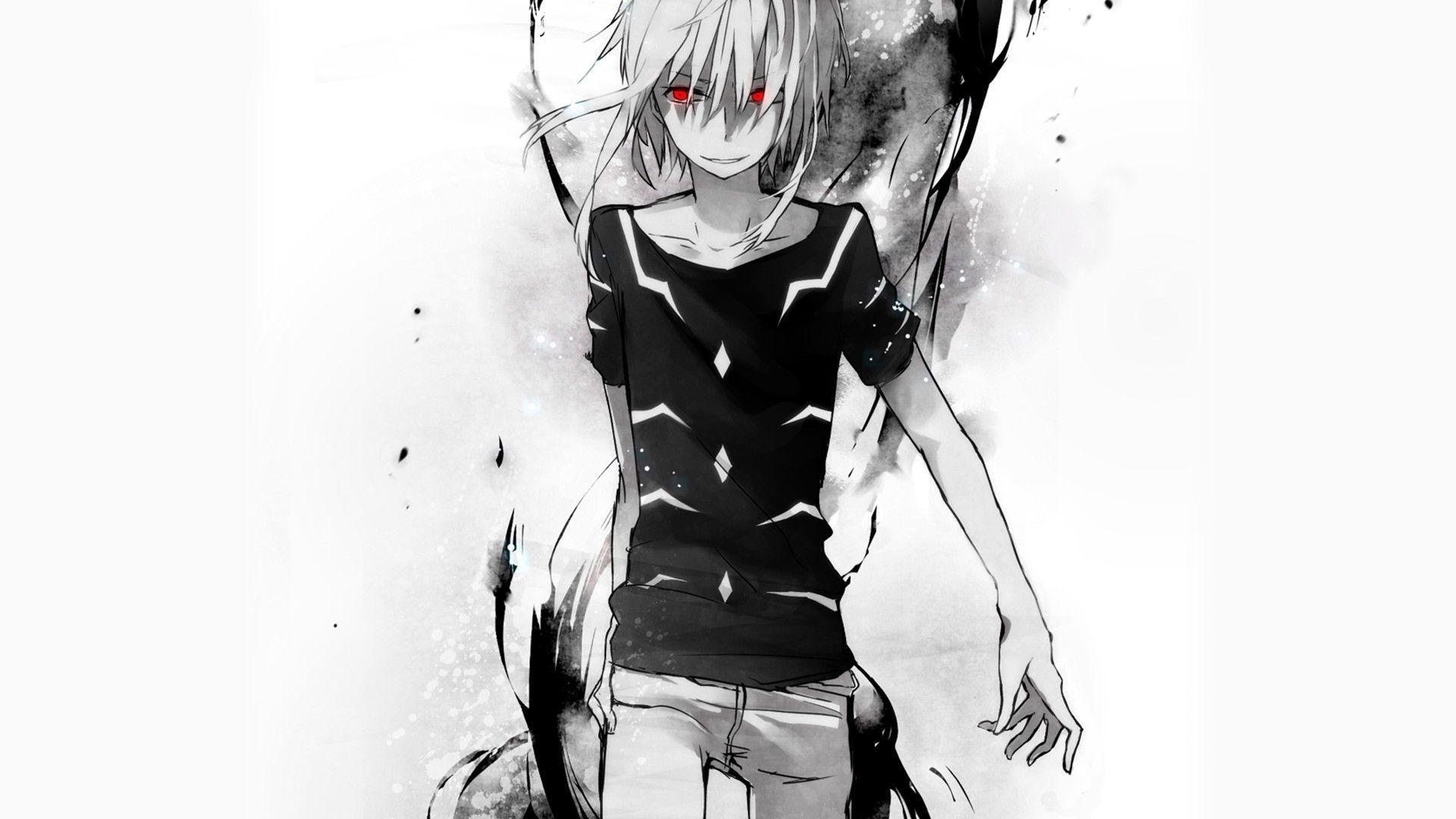 1920x1080 Black And White Anime HD Wallpaper .