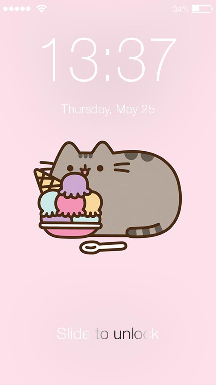 720x1280 Cute Pusheen Wallpaper