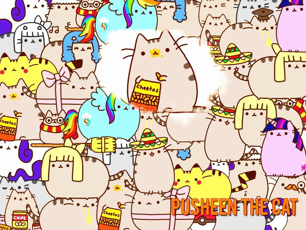 1024x768 Elegant Pusheen the Cat Wallpaper .