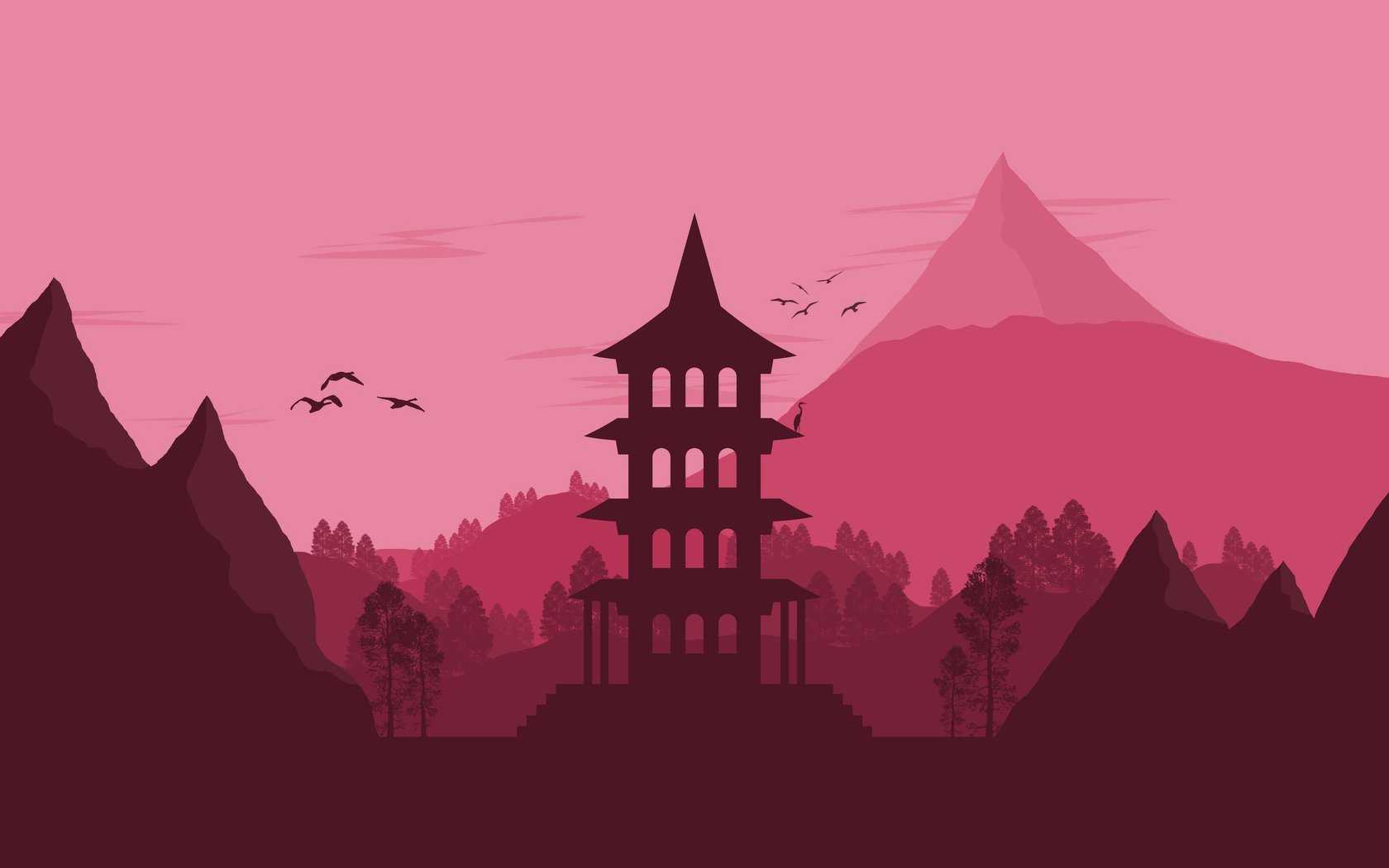 1680x1050 Minimal Vector Art Anime Wallpaper .