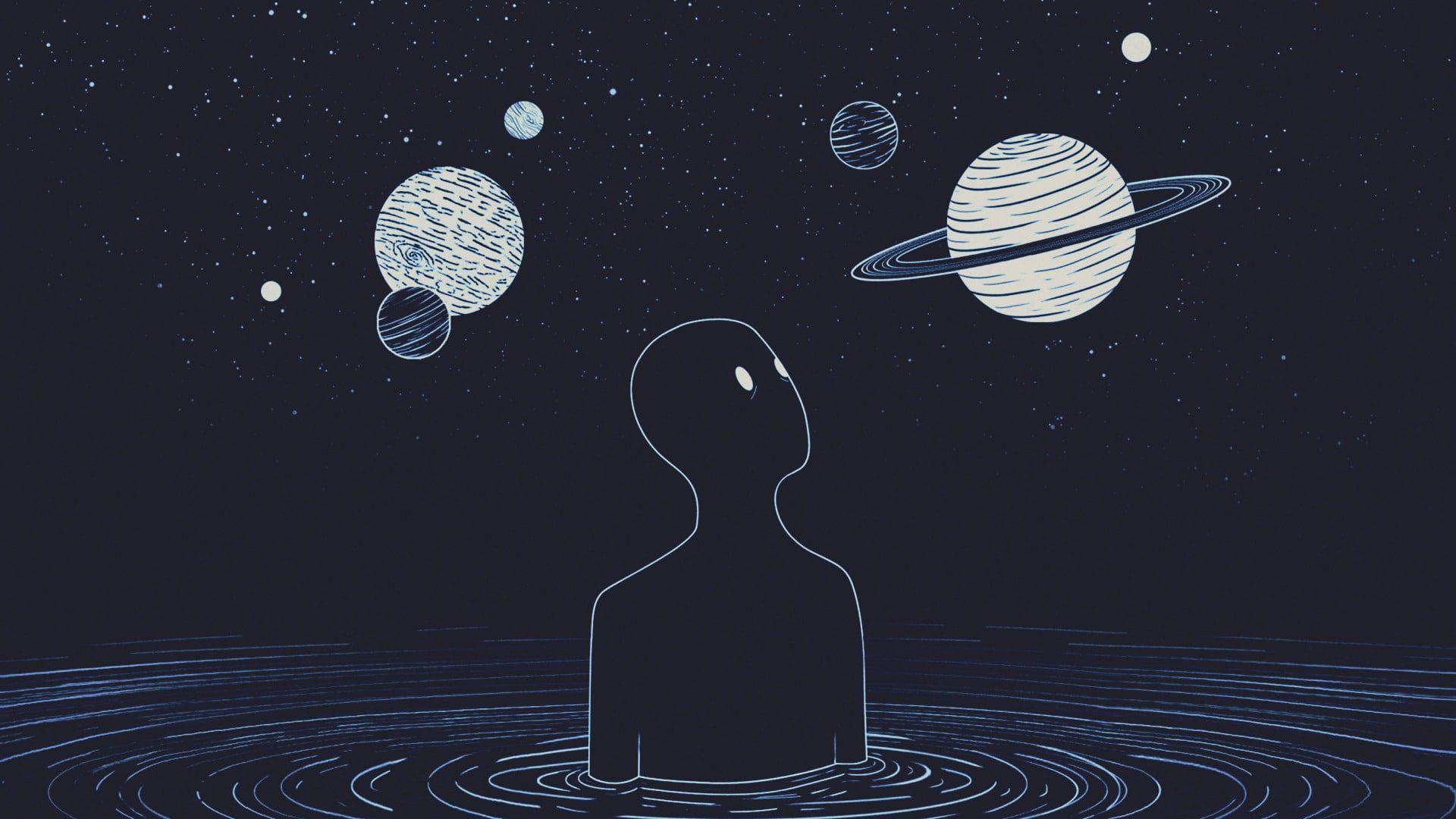 1920x1080 A Fool Moon Night Space Traveler Art .com