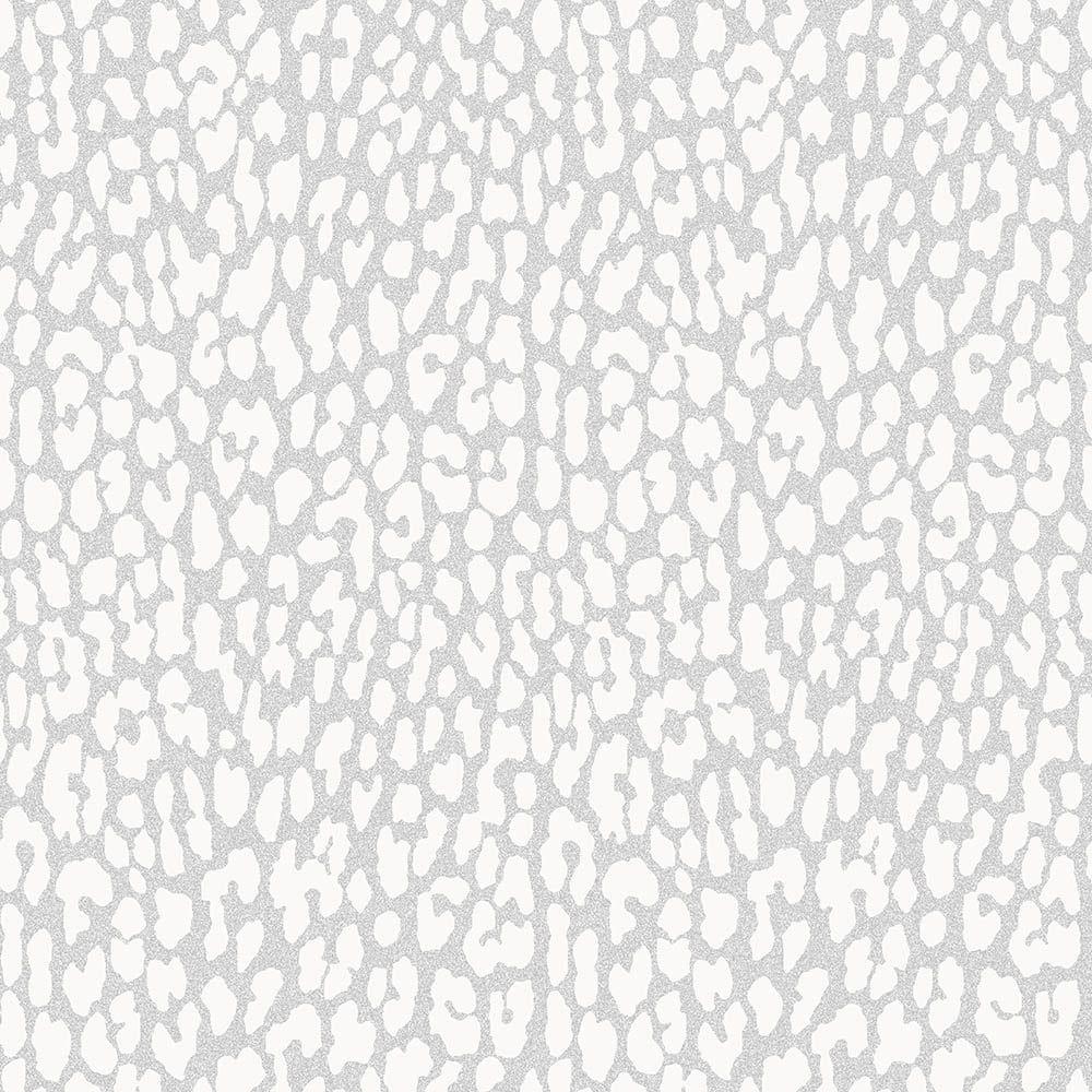 1000x1000 Silver Glitter Leopard Print