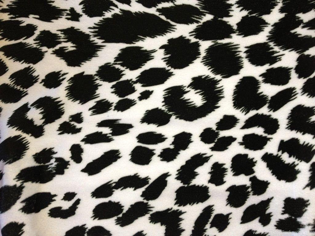 1024x768 Black And White Leopard Print .