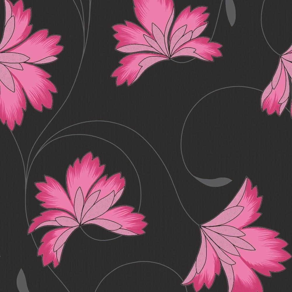 1000x1000 Black And Pink Flower Wallpapercarswallpop.