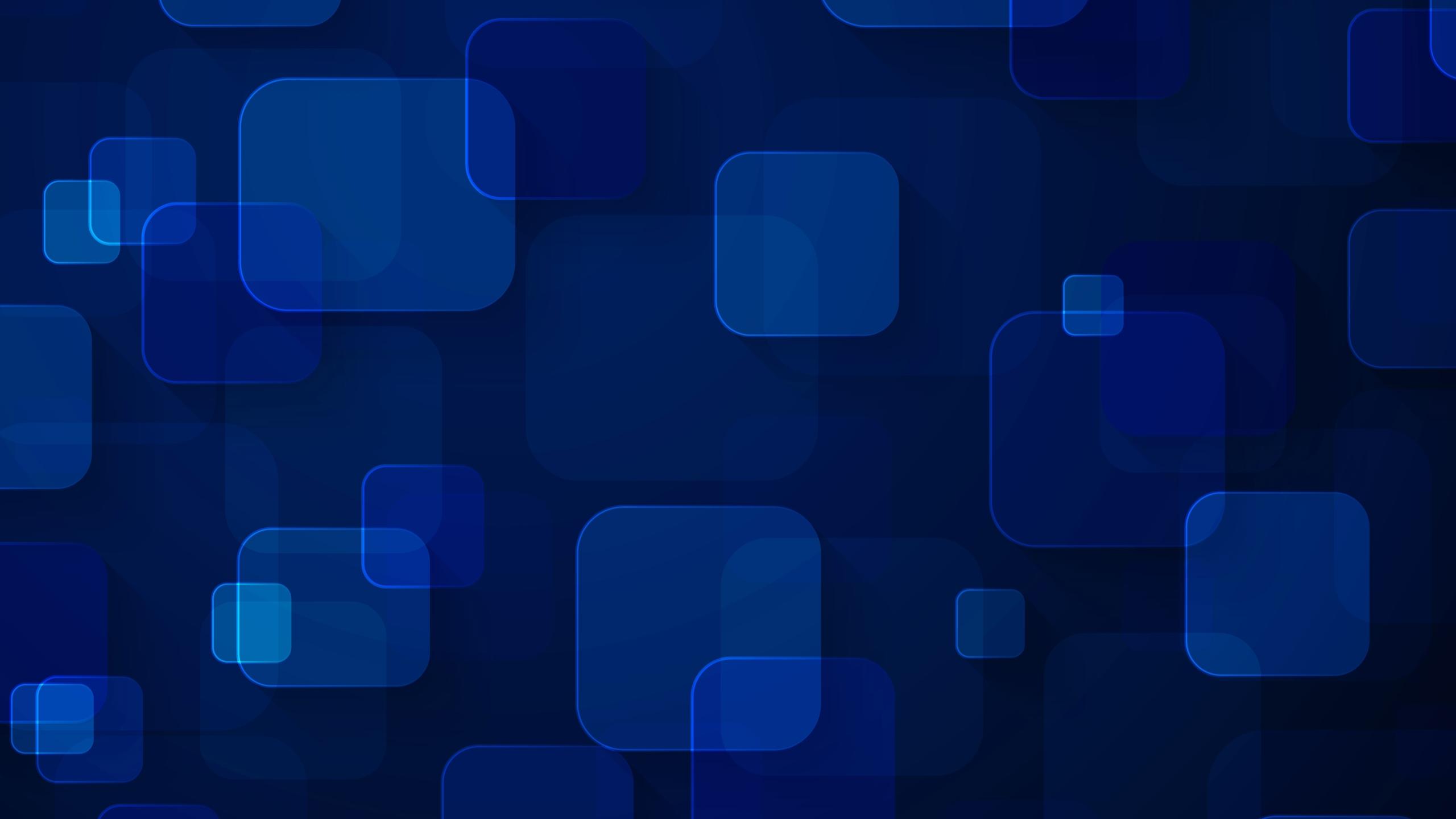 2560x1440 Blue Digital Art Squares .