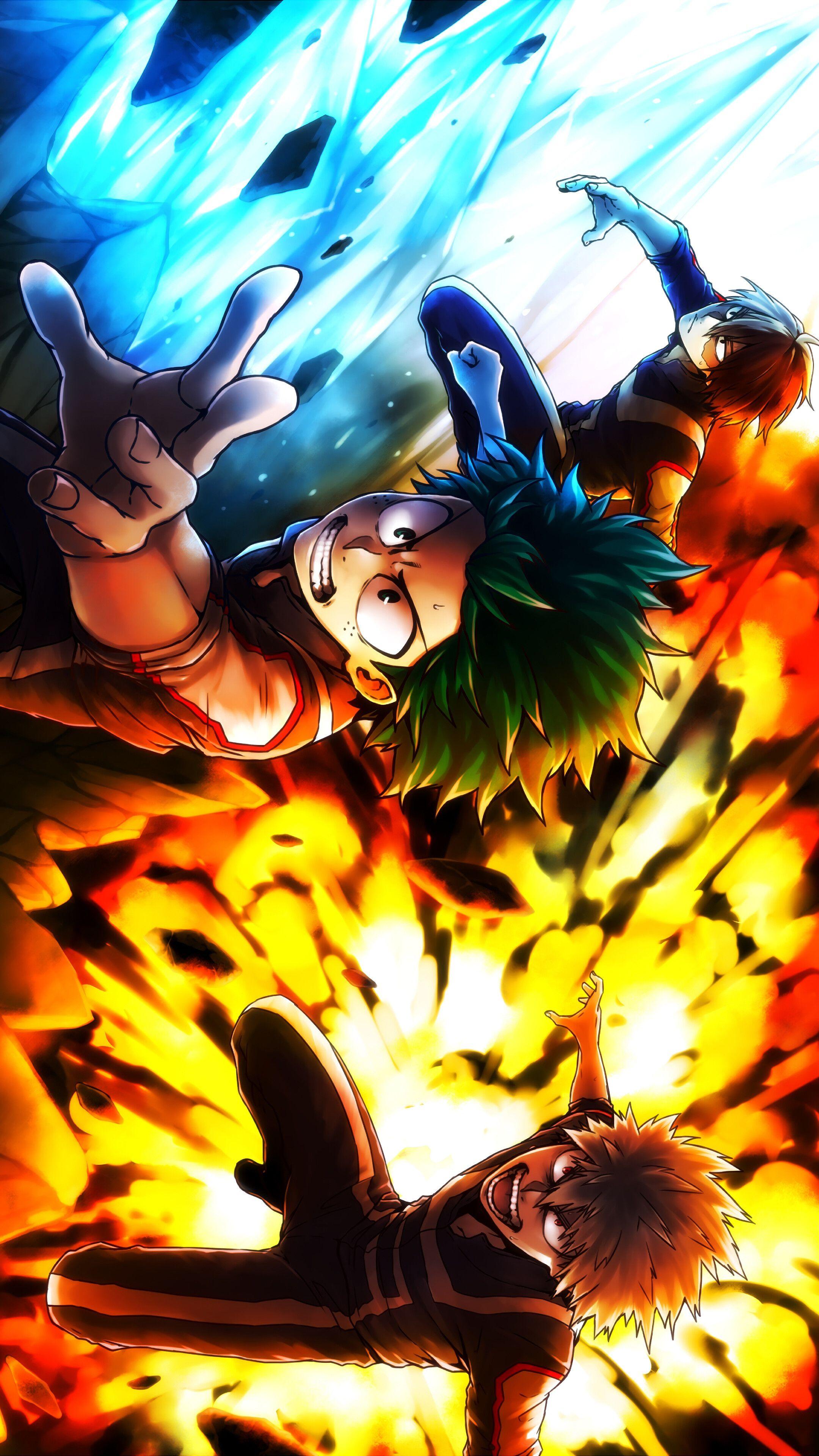 2160x3840 Shoto Todoroki, Izuku Midoriya .