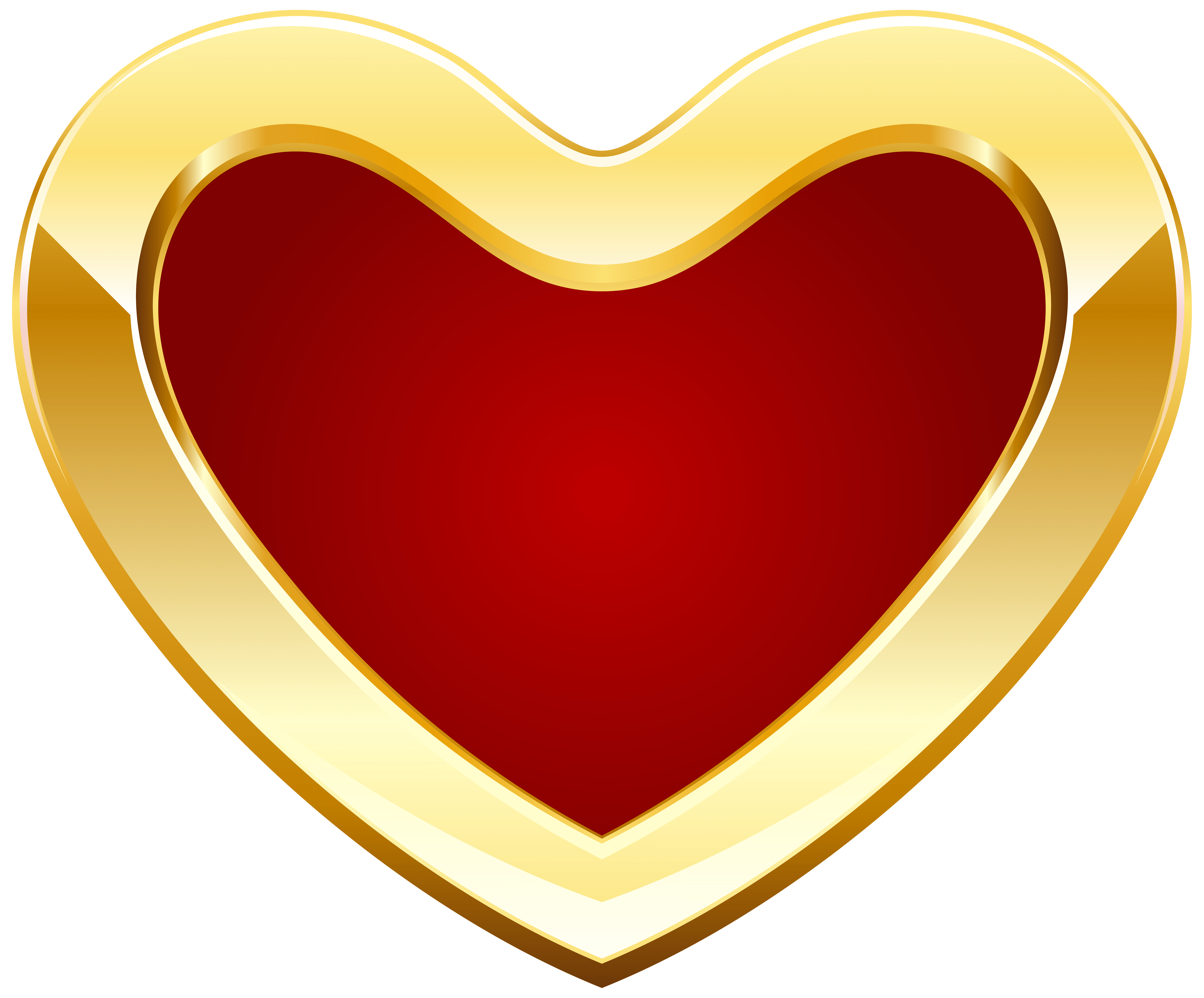 5000x4148 Red And Gold Heart Png Clipart .itl.cat