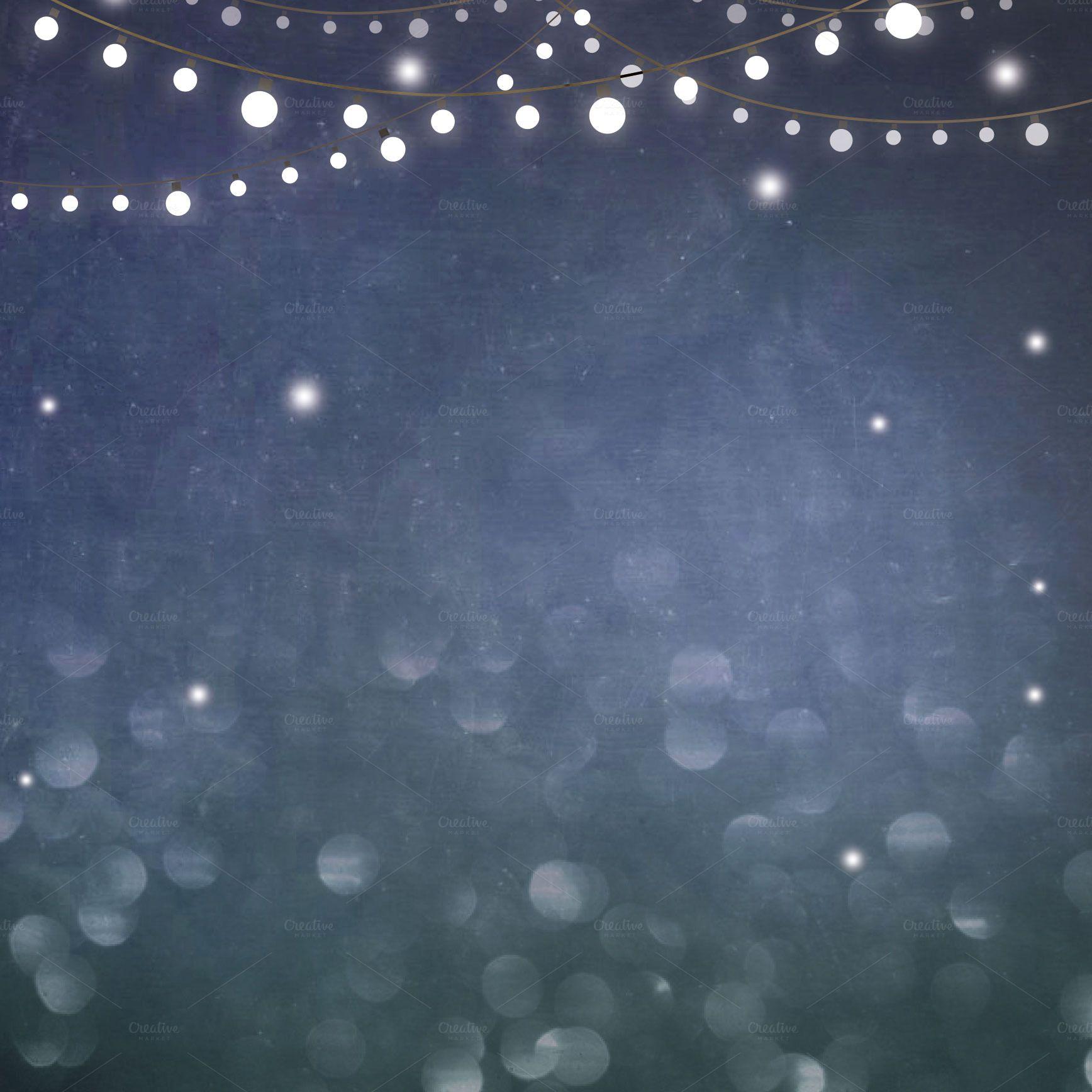 1736x1736 Fairy Lights Black Background .