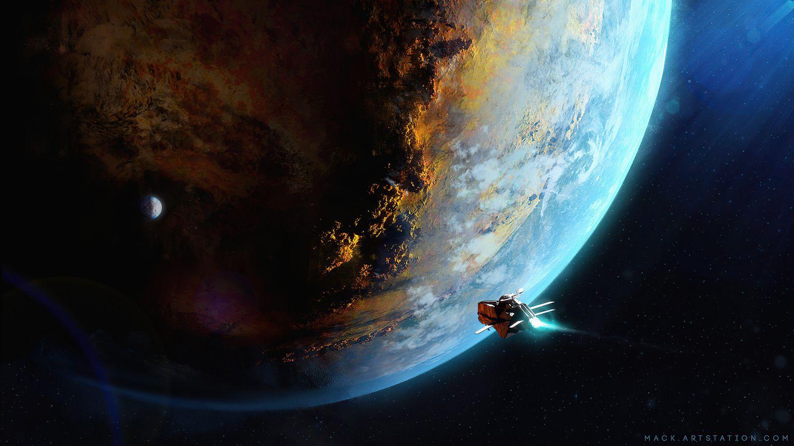 1600x900 Deep Space Scout Ship 4k .