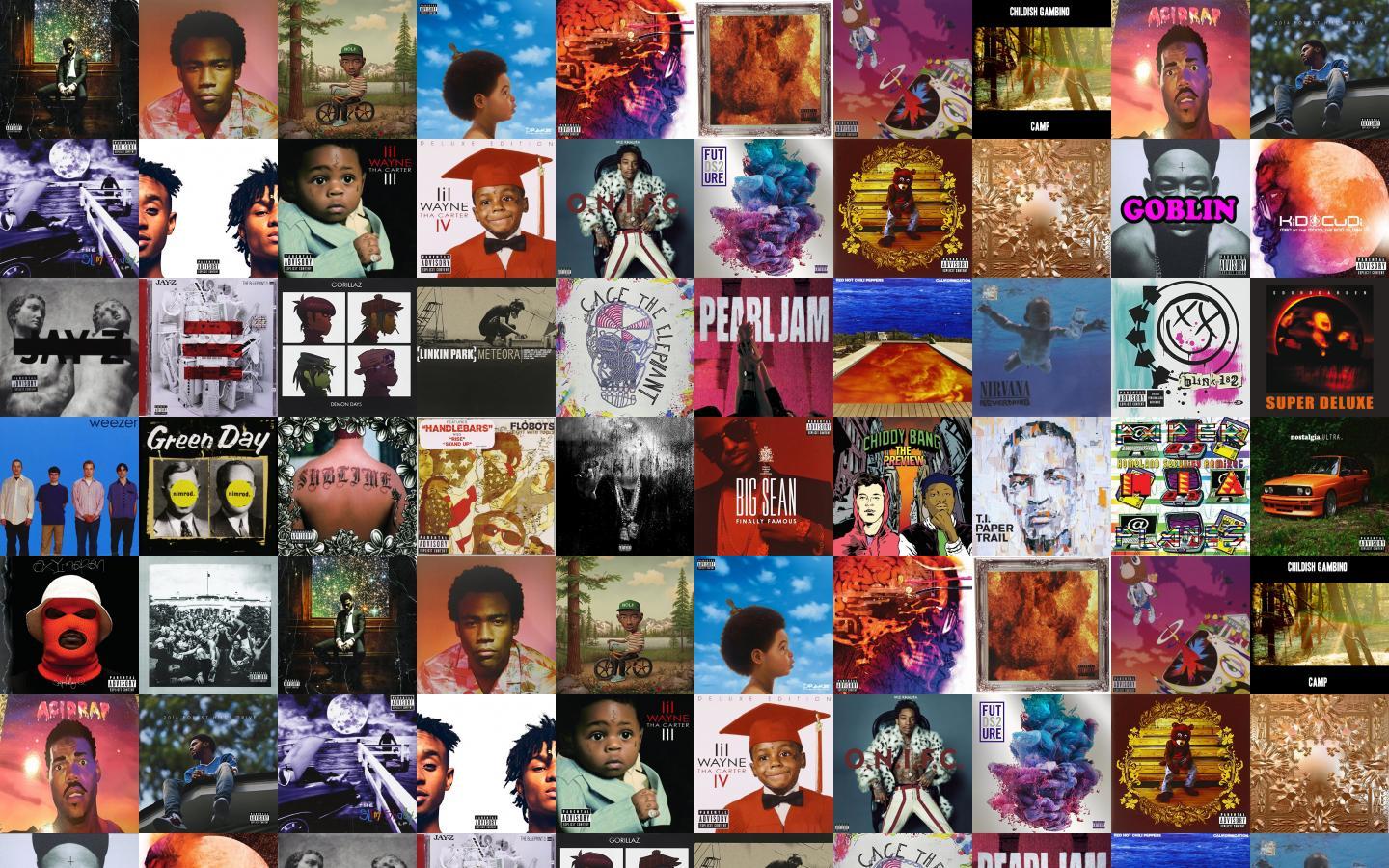 kid cudi albums collage