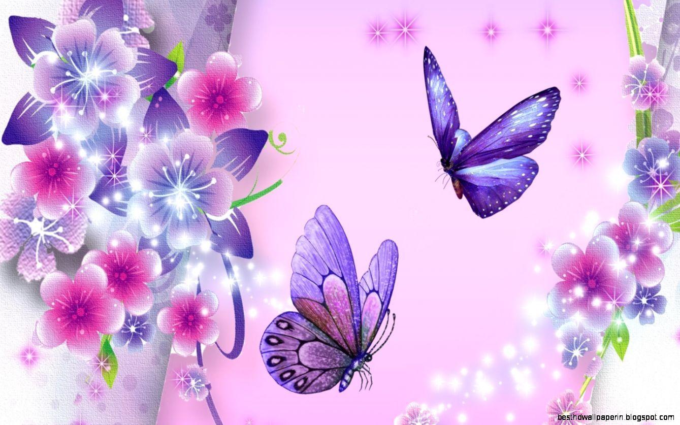 1339x837 Purple Butterfly Phone Wallpaper