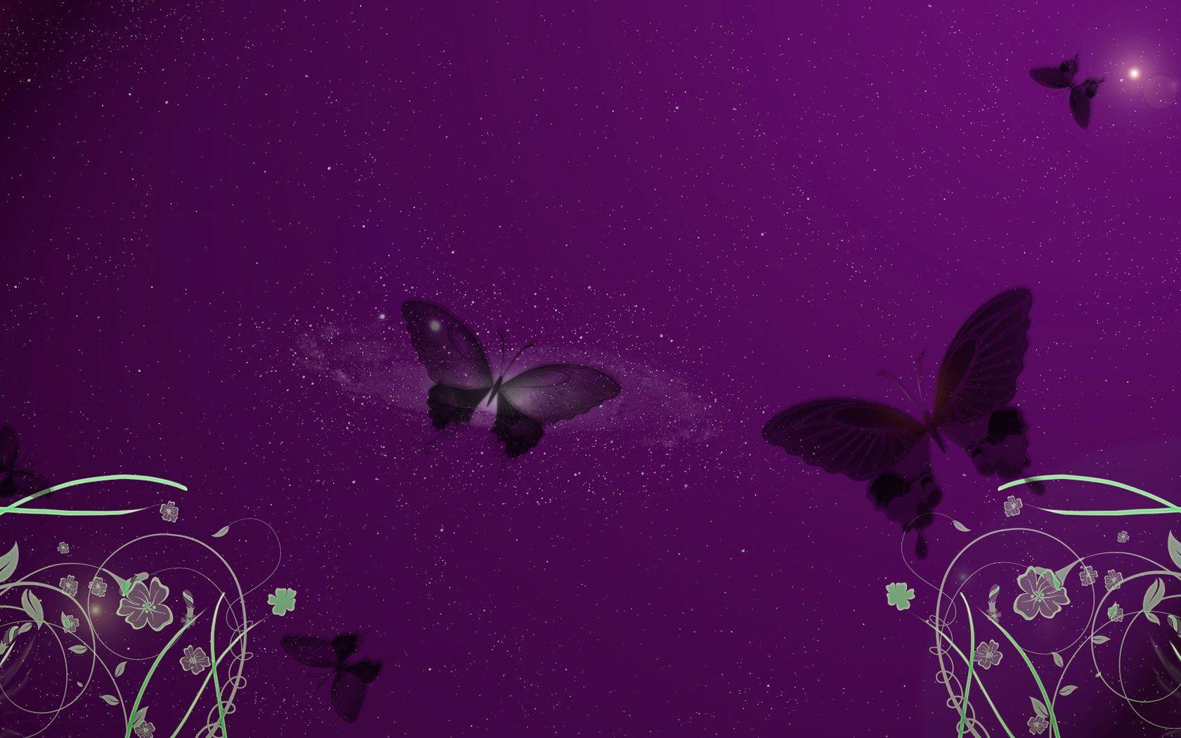 1680x1050 Purple Butterfly Desktop Wallpaper