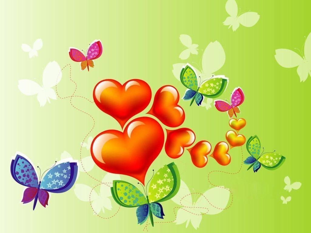 Hearts and Butterflies Desktop Wallpapers Top Free Hearts and