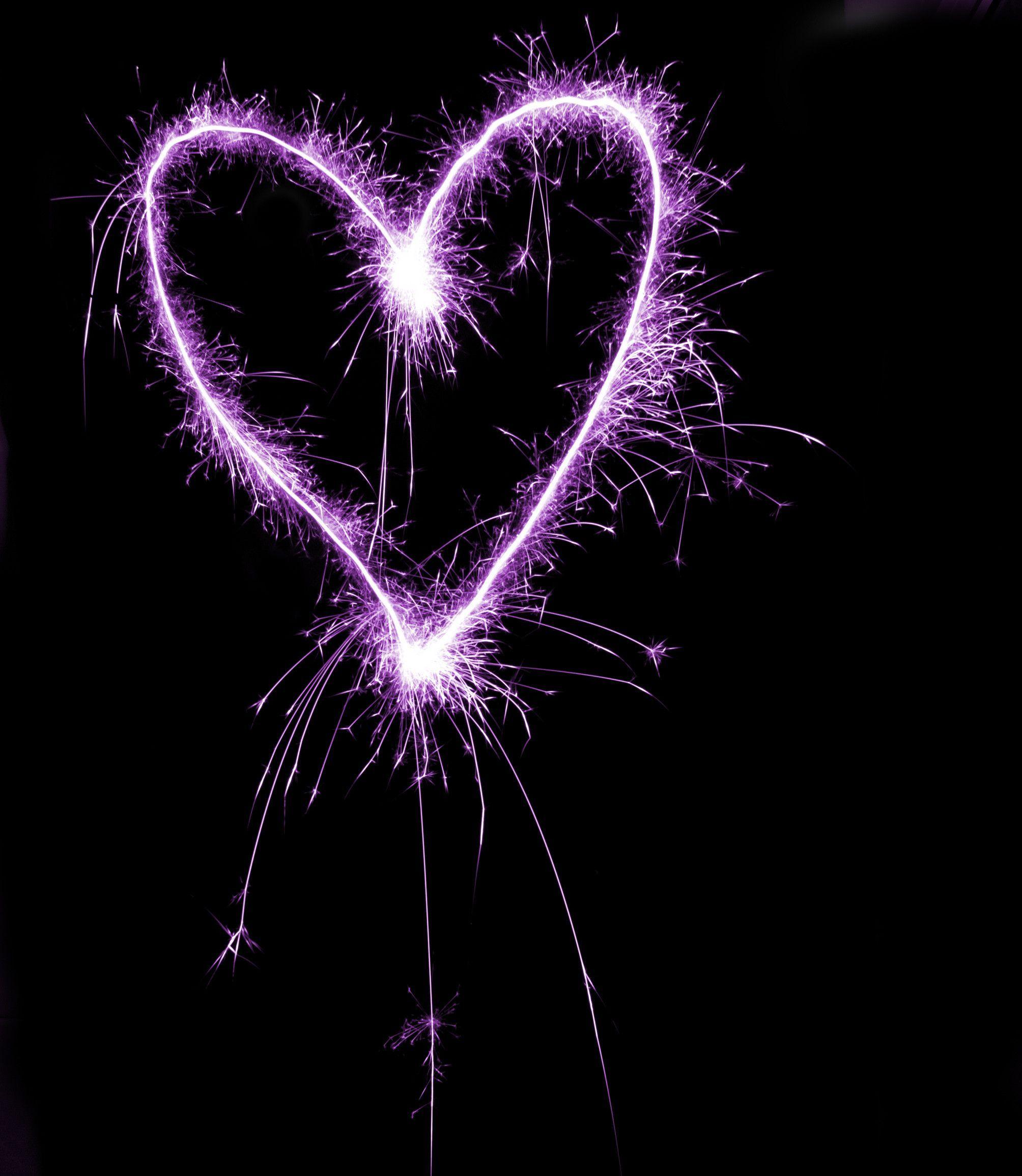 2008x2310 Purple And Black Hearts Wallpaper