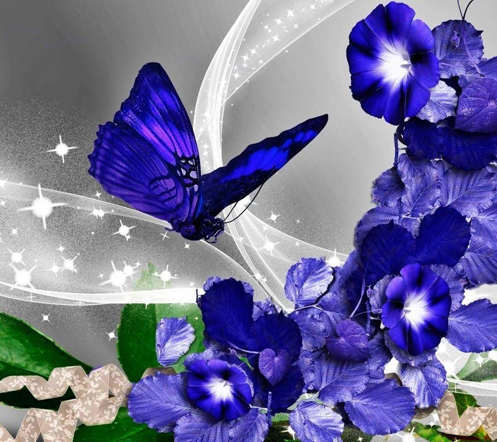1012x900 Butterfly Purple Colour Flower Wallpaper HD New