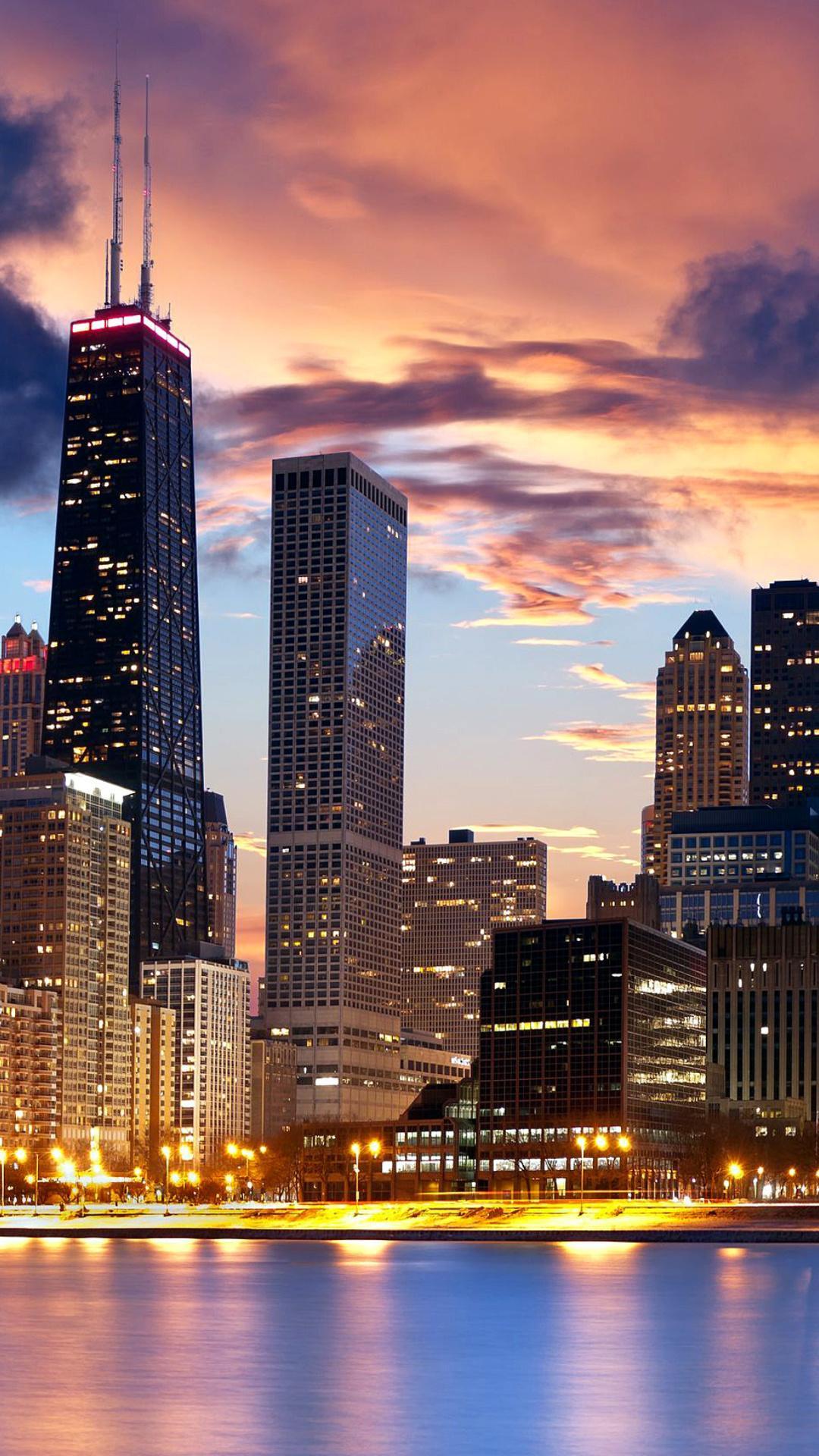 Download Autumn Chicago City Iphone Skyline Wallpaper  Wallpaperscom