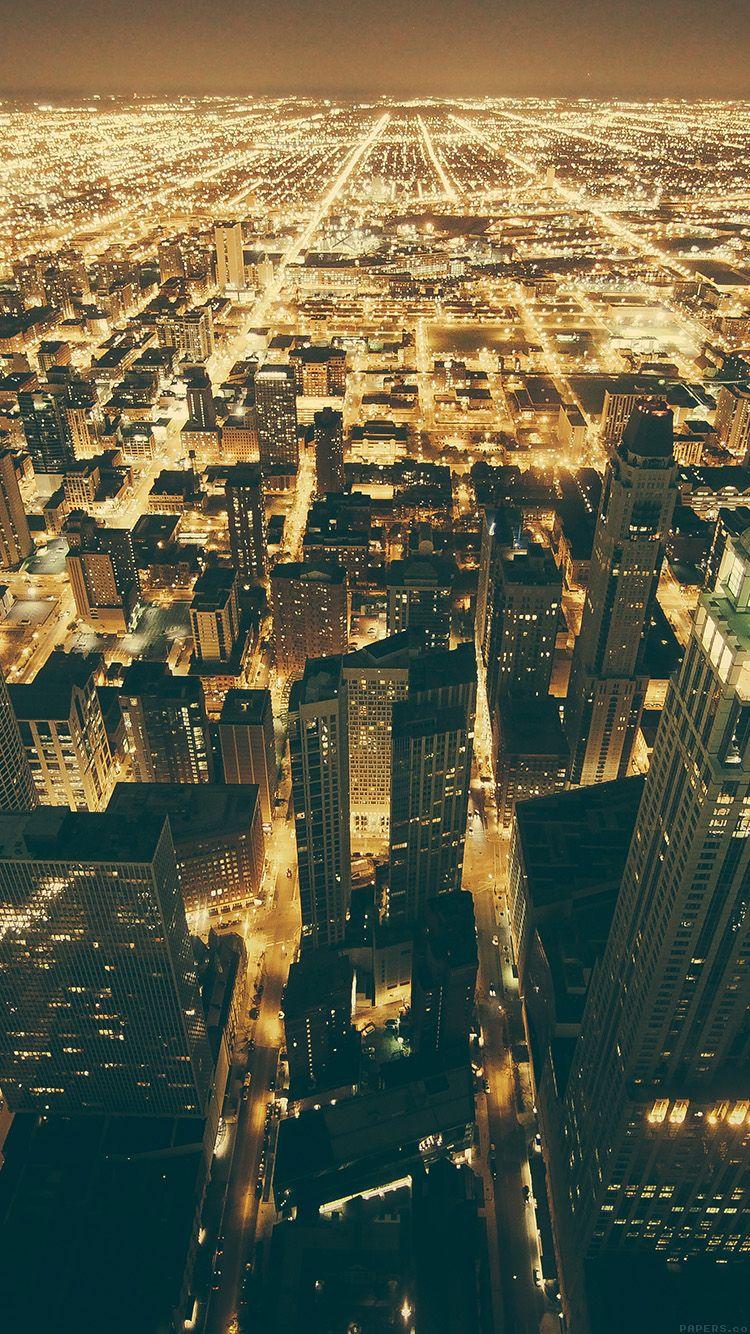 750x1334 iPhone 6 Wallpaper night sky city