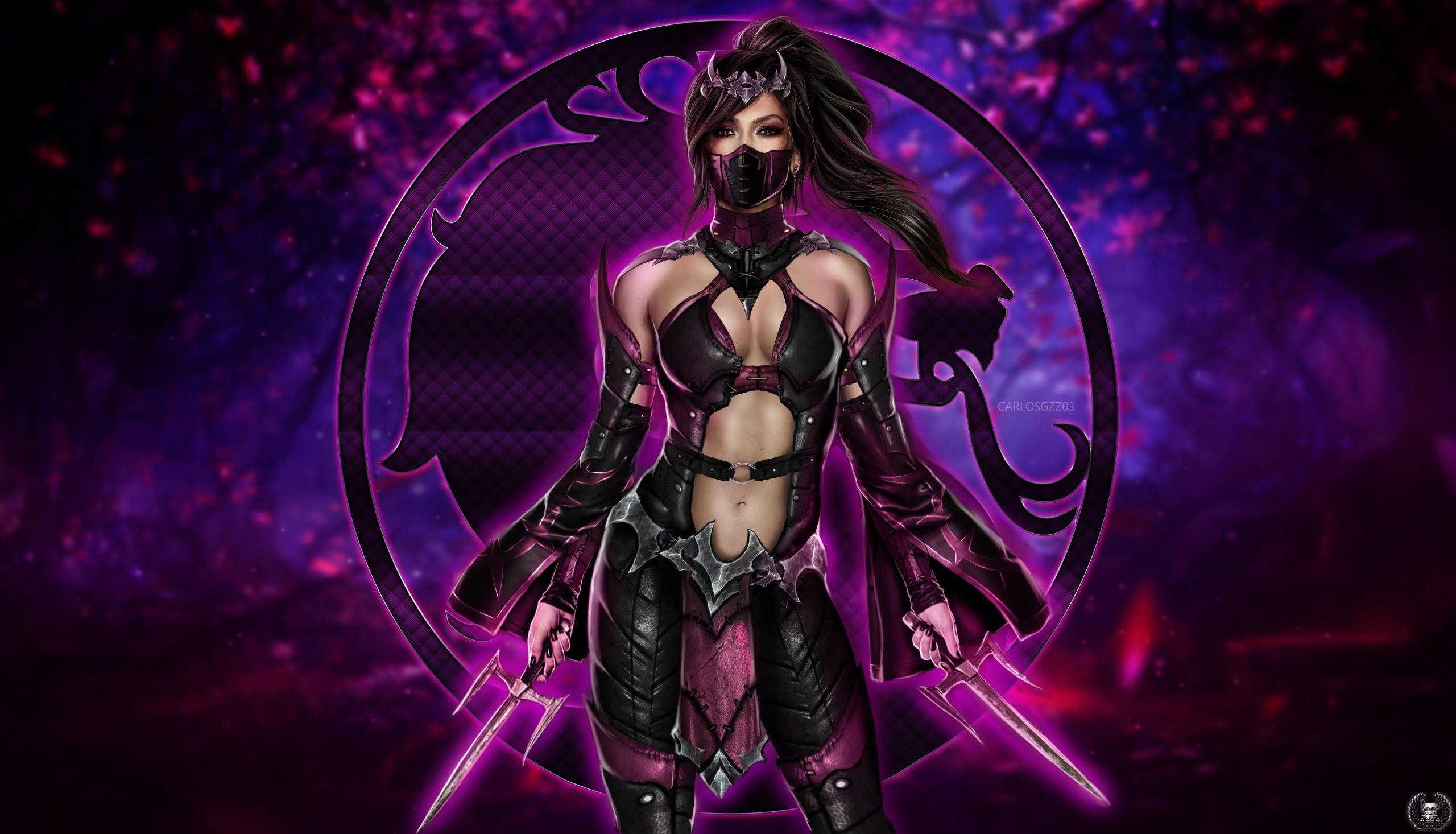 Wallpaper ID 564302  fantasy art dark Mileena Mortal Kombat face  1080P fantasy girl demon free download