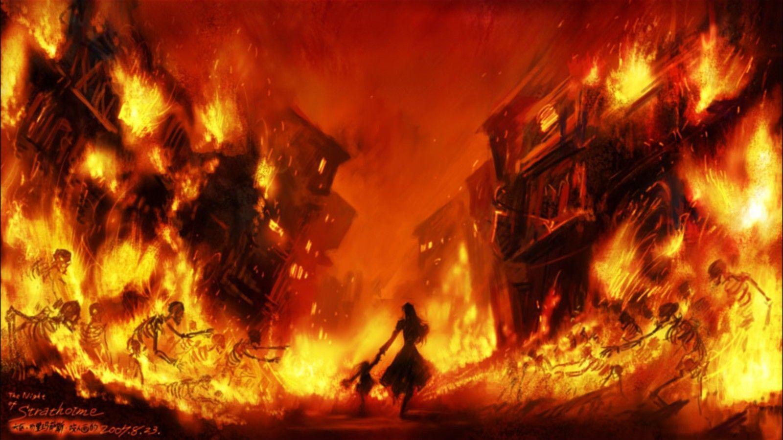 1600x900 World of warcraft fire fantasy art stratholme wallpaper. World of warcraft wallpaper, World of warcraft, Fantasy art