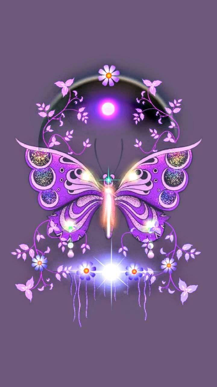 720x1280 butterfly bling wallpaper