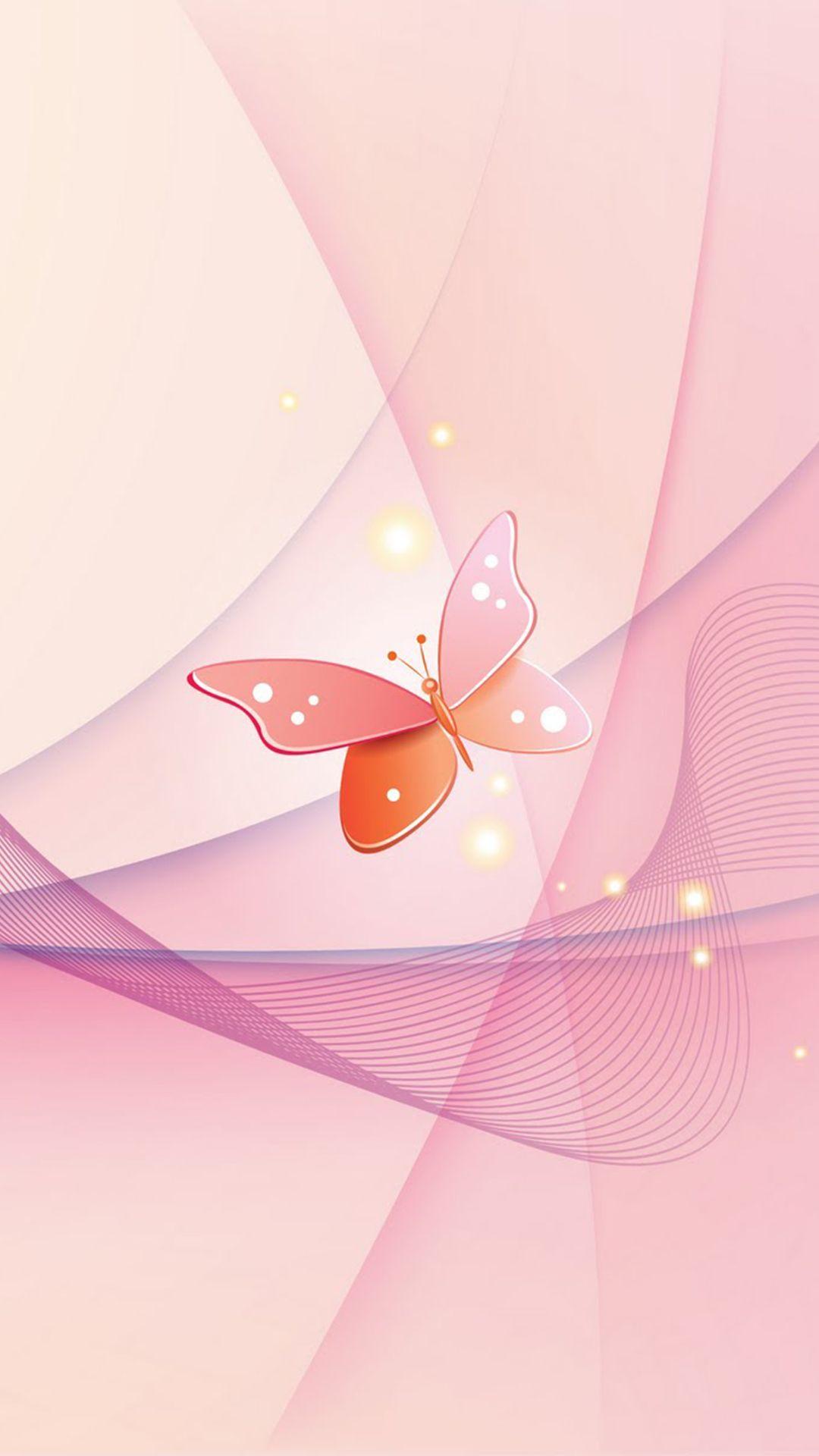 Hình nền 1080x1920 Con bướm hồng Hình nền iPhone - Hình nền HD Mới