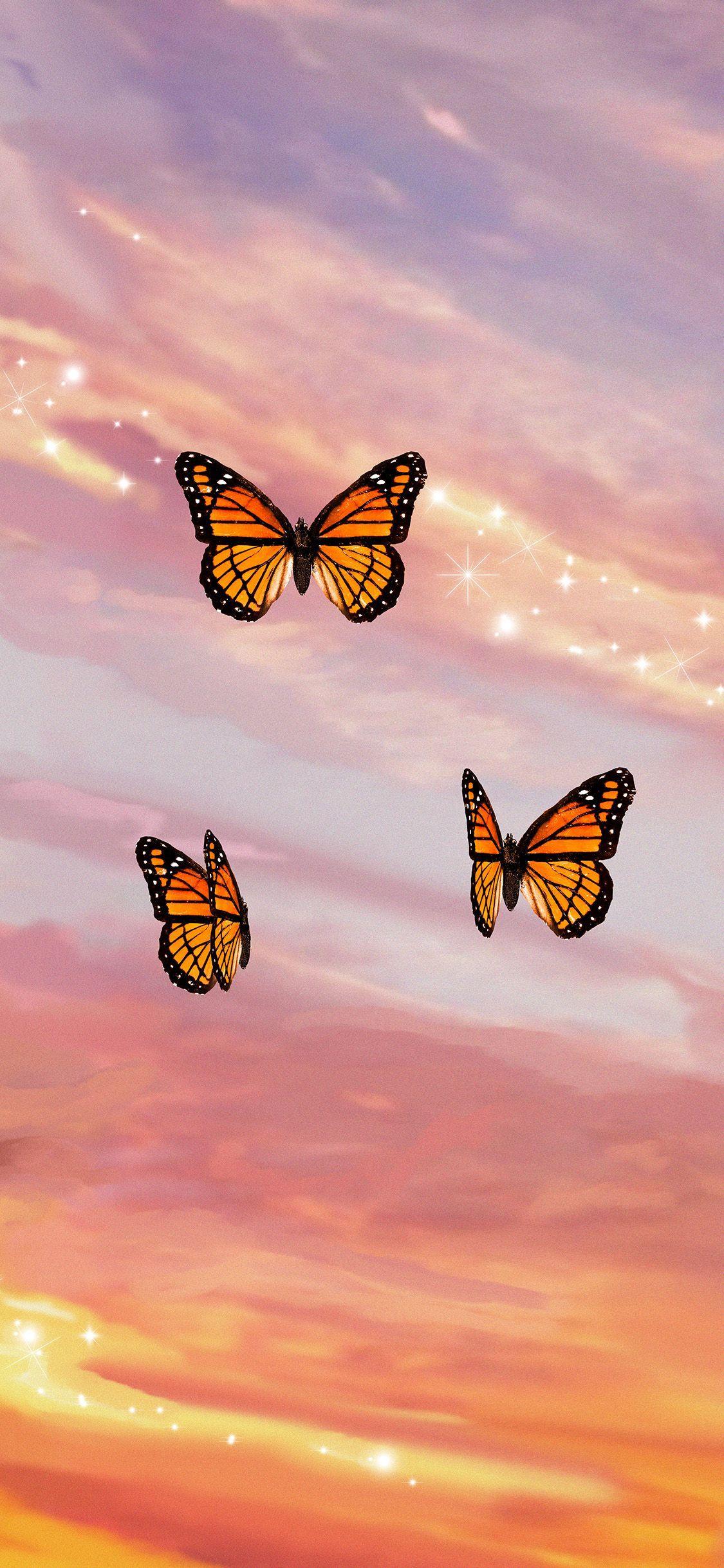 1125x2436 Aesthetic Pastel Wallpaper iPhone Aesthetic Butterfly Wallpaper