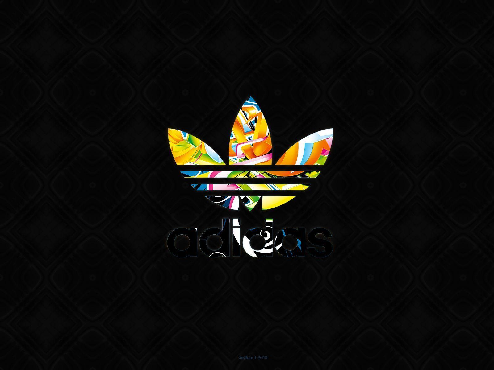 1600x1200 Adidas Black and Gold Wallpaper