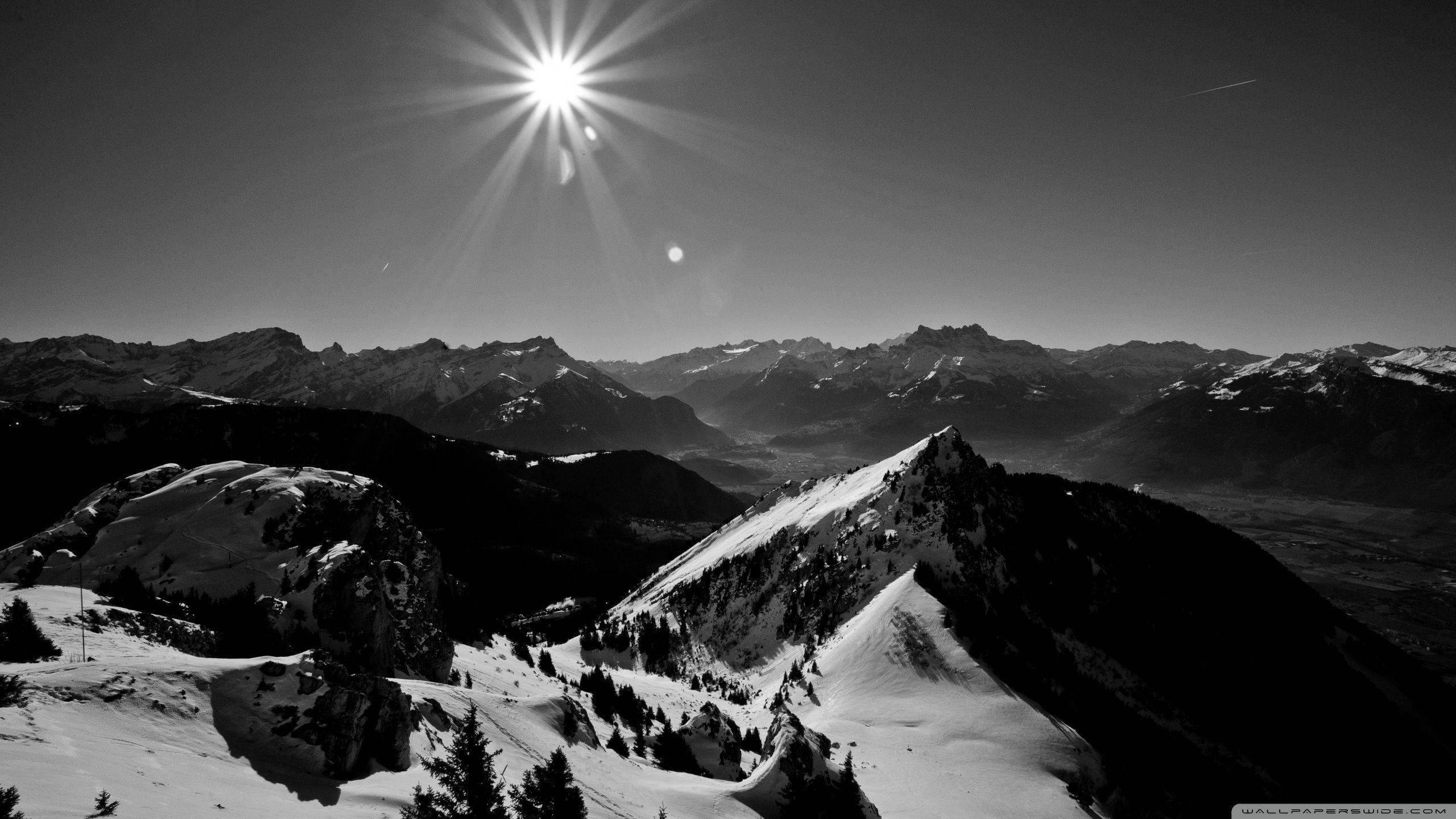 2560x1440 Landscape In Black And White HD Desktop Wallpaper Fullscreen 169