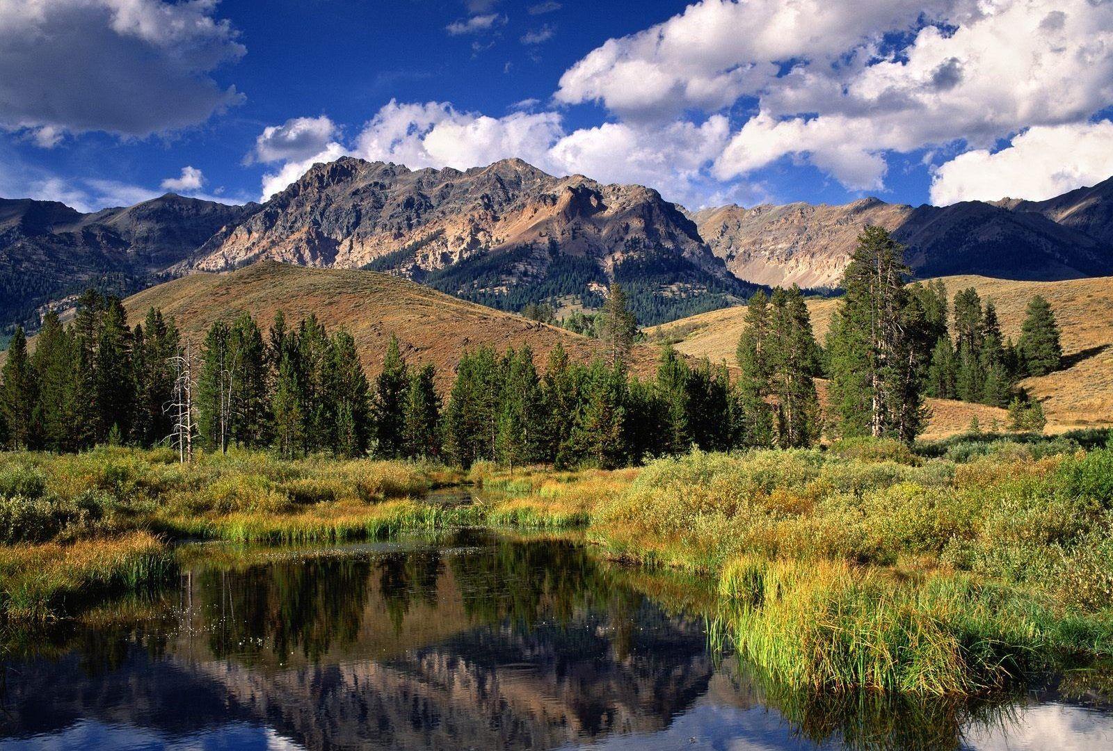 1600x1080 Mountain: Boulder Mountains Idaho Landscape Mountain Nature 3D