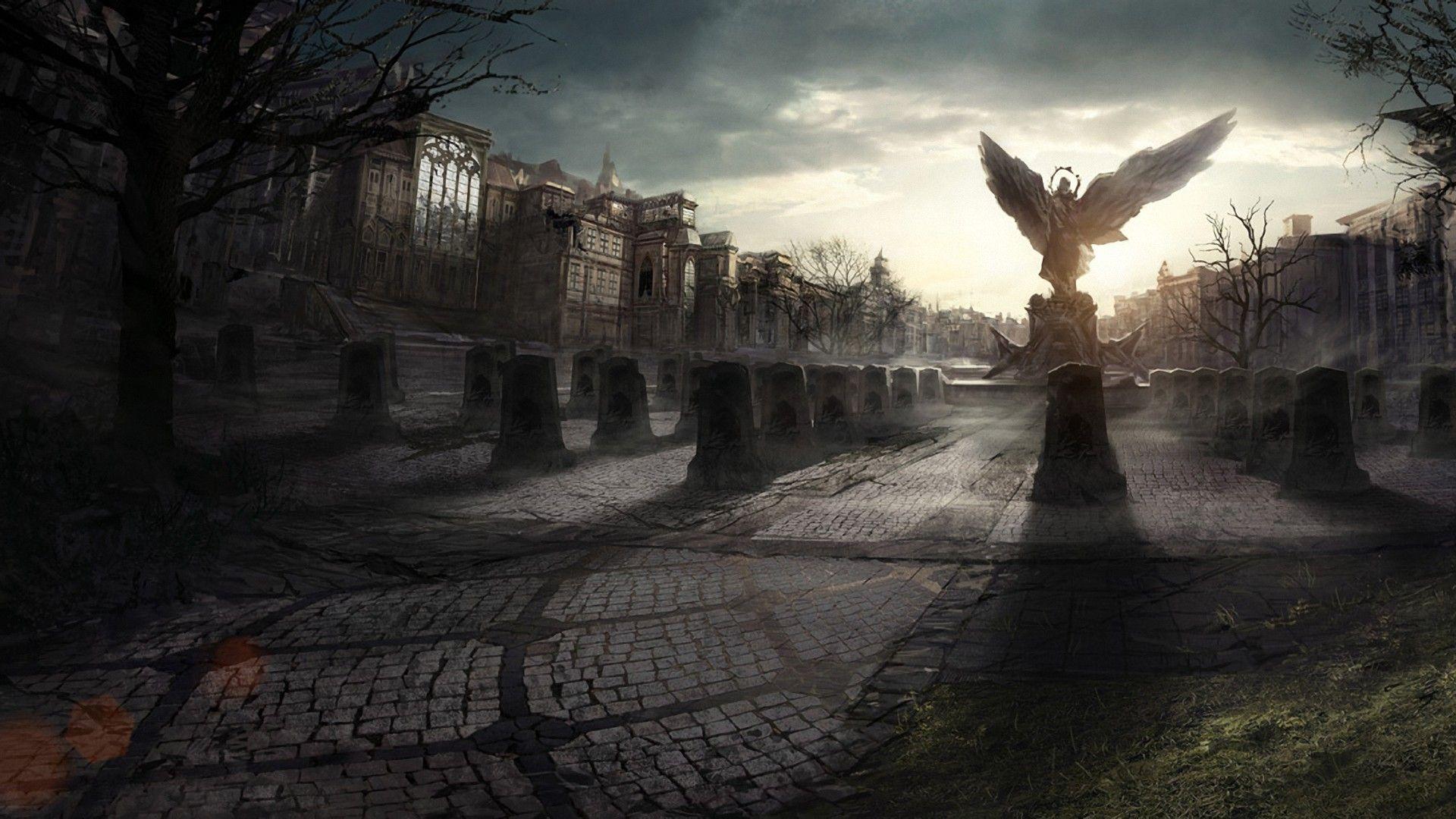 1920x1080 Free download Gothic Cemetery Wallpaper Gothic image [1920x1080] for your Desktop, Mobile & Tablet. Explore Graveyard Wallpaper. Creepy Graveyard Wallpaper, Spooky Graveyard Wallpaper, Free Graveyard Wallpaper