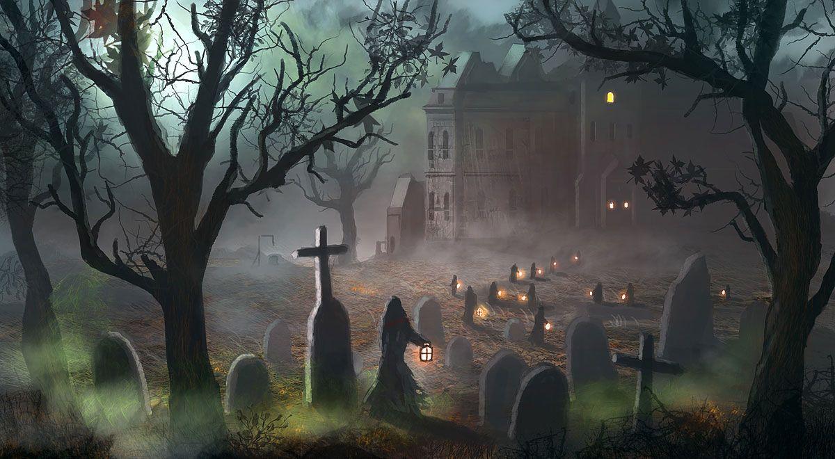 1200x660 Spooky Halloween Background Free HD Wallpaper