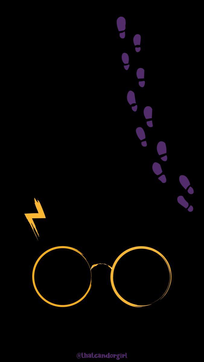 676x1200 Harry Potter Lockscreen Wallpaper with Harry's Round Frame Glasses & Forehead Mark, Footsteps Maraud. Round glasses frames, Instagram, Custom posters