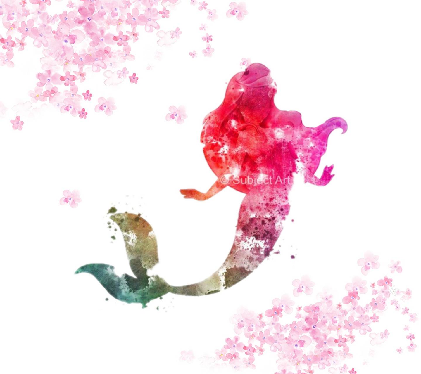 1440x1280 Pink Mermaid wallpaper