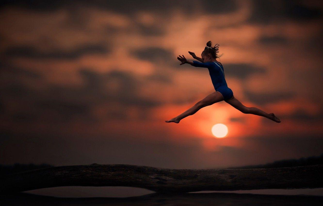 1332x850 Photo Wallpaper Gymnastics, Girl, Exercises On The Wallpaper For Girl