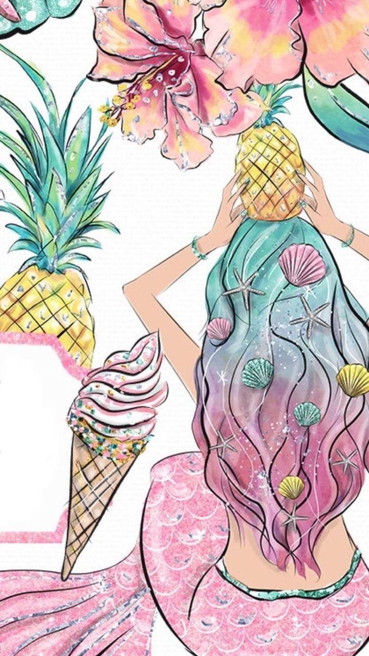 720x1280 Pink Life. Mermaid wallpaper background, Mermaid wallpaper, Unicorn wallpaper