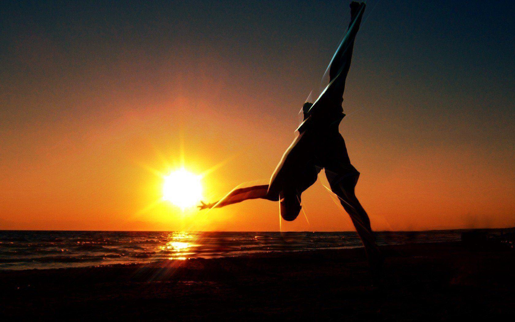 1680x1050 Gymnastics Sunset Wallpaper