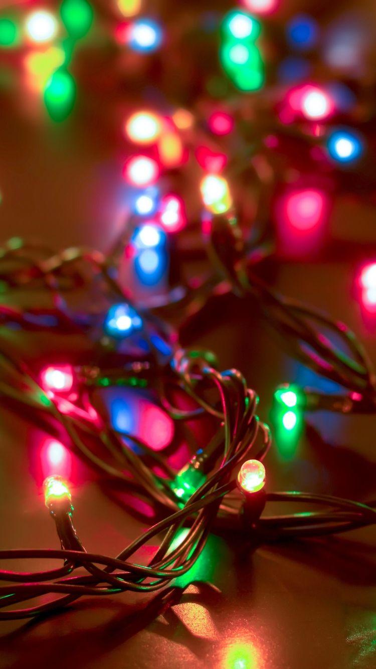 750x1334 Christmas Lights Wallpaper HD Wallpaper